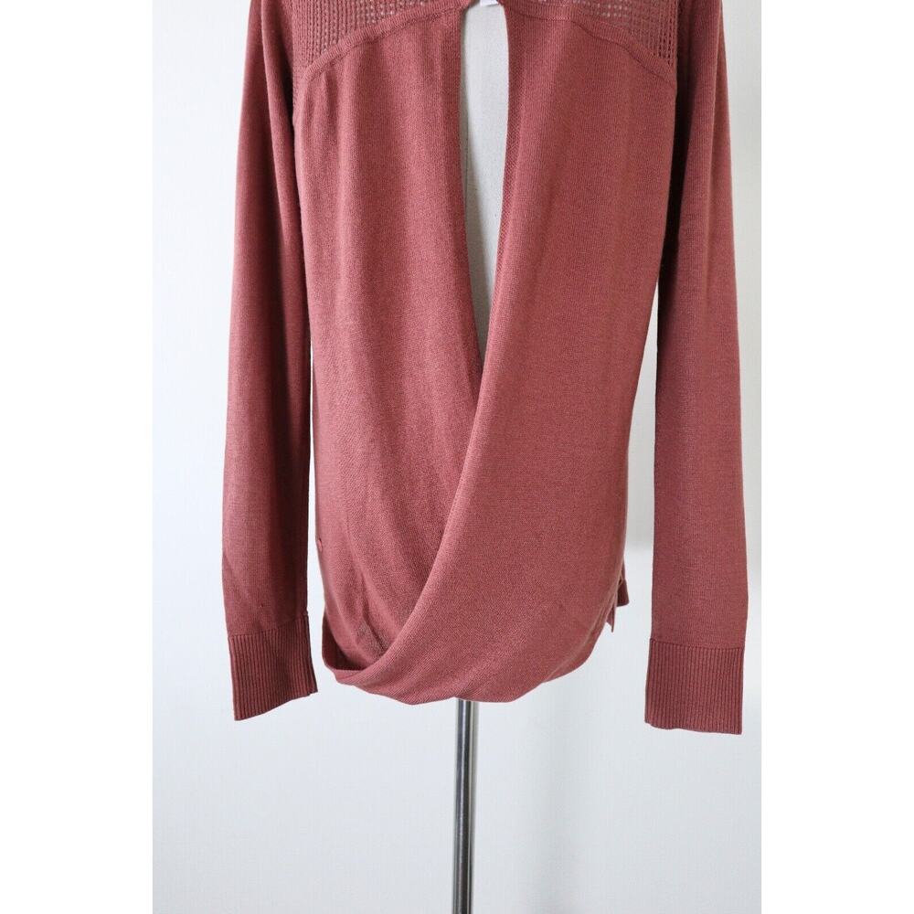 Lululemon Size 6 Back To Balance Sweater Open Back Knit Rustic Clay - Picture 9 of 12